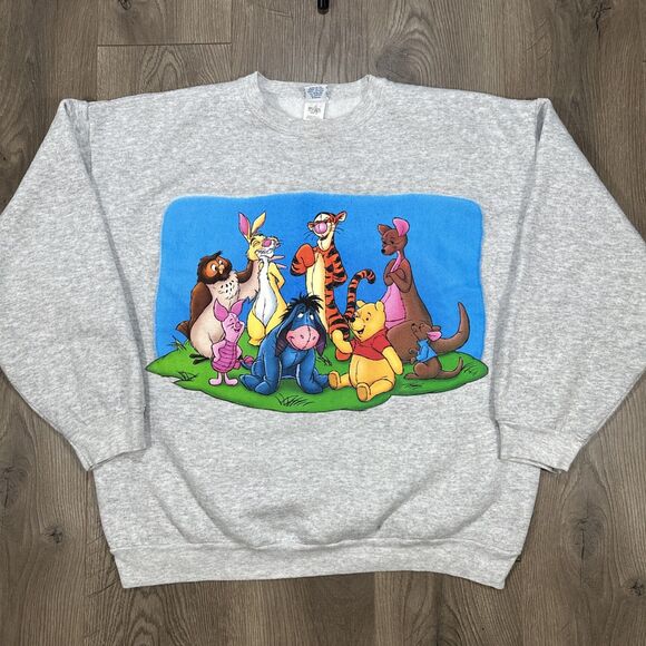 Vintage Disney Pooh and Friends Sweatshirt Big Graphic USA Made Size XL - Picture 2 of 7